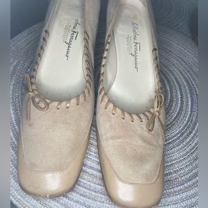 Salvatore Ferragamo Boutique Vintage Suede Heels Size 9.5